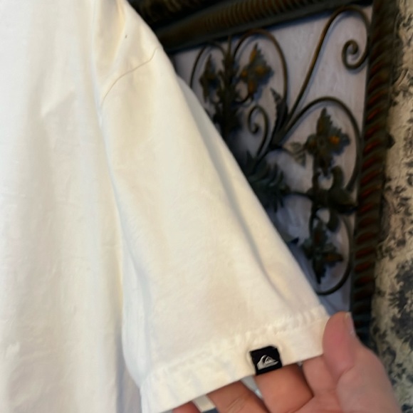 Coolest Quicksilver Mens white Logo GraphicSS Tee Sz L - Picture 5 of 10